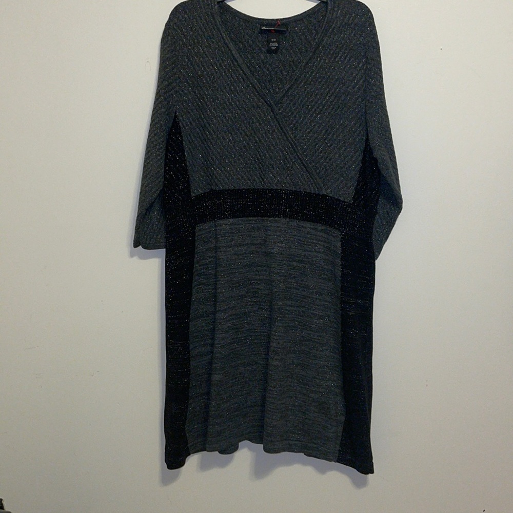Size 18/20 Lane Bryant black/grey sweater dress